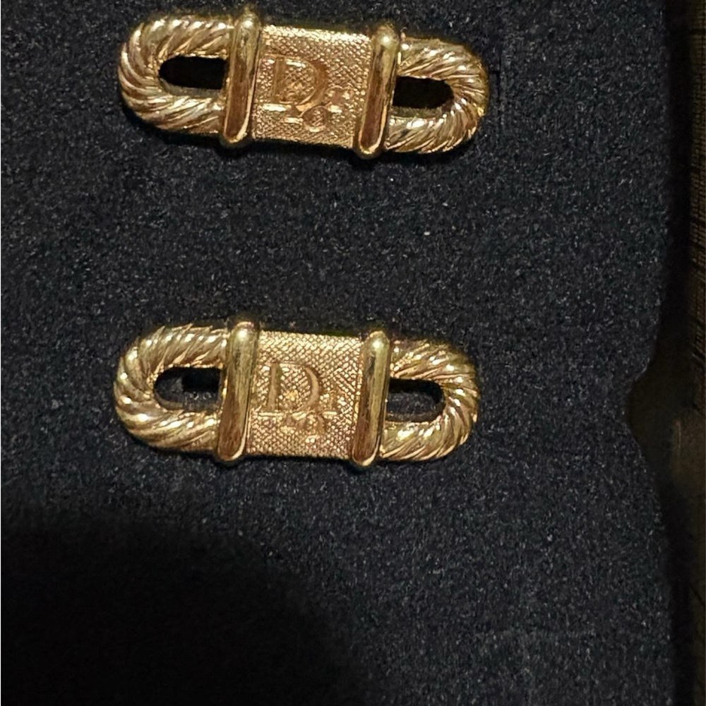 NWOT Dior Gold Rope-Style Cufflinks
